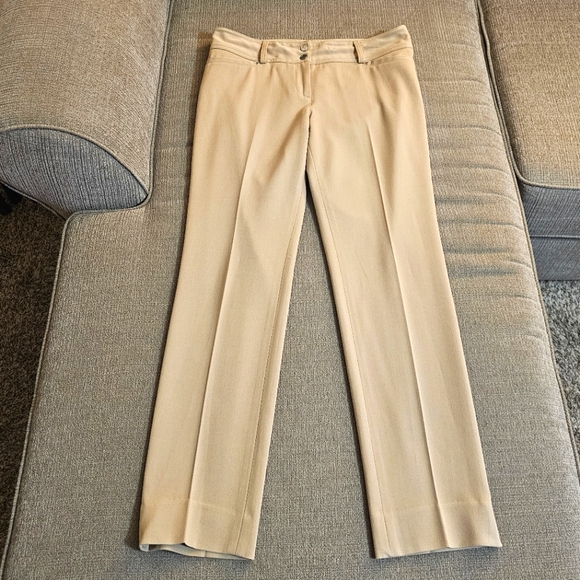 White House Black Market Pants - White House Black Market Tan Khaki Slim Leg Office Work Dress Pants Size 6S